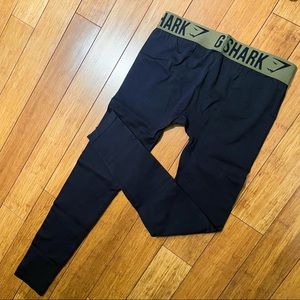 Gymshark Fit Seamless Leggings - Black/Olive - M